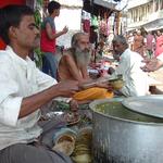 Food is part of almost all Hindu ceremonies. After Kali puja, sweets and kicheree, a blend of rice and lentils, are distributed as prasad (blessed food offered to the goddess), to all who desire them.